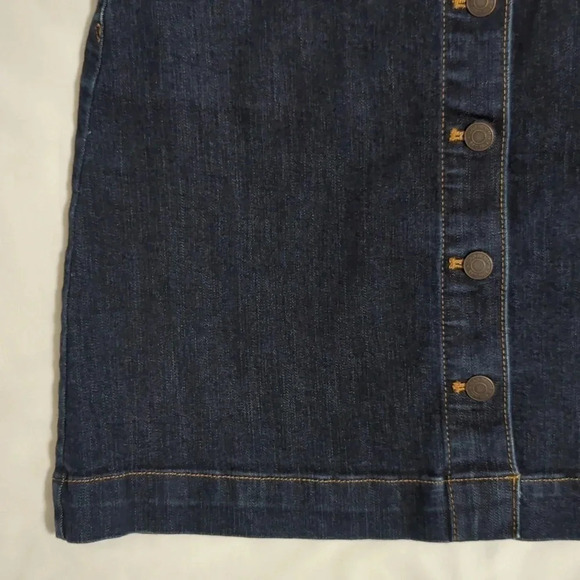 Gap High-Waisted Button-Front Mini Jean Skirt, Color Scottie Size 29T - Picture 5 of 12